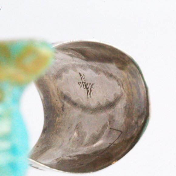 Vintage Zuni Buffalo Fetish Sculpted Turquoise 2" Large Sterling Silver Pendant - Picture 11 of 11